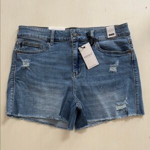 Judy Blue Women's Distressed Denim Shorts - Light Blue